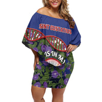 Personalized Sint Eustatius Is In My DNA Off Shoulder Short Dress - Wonder Print Shop