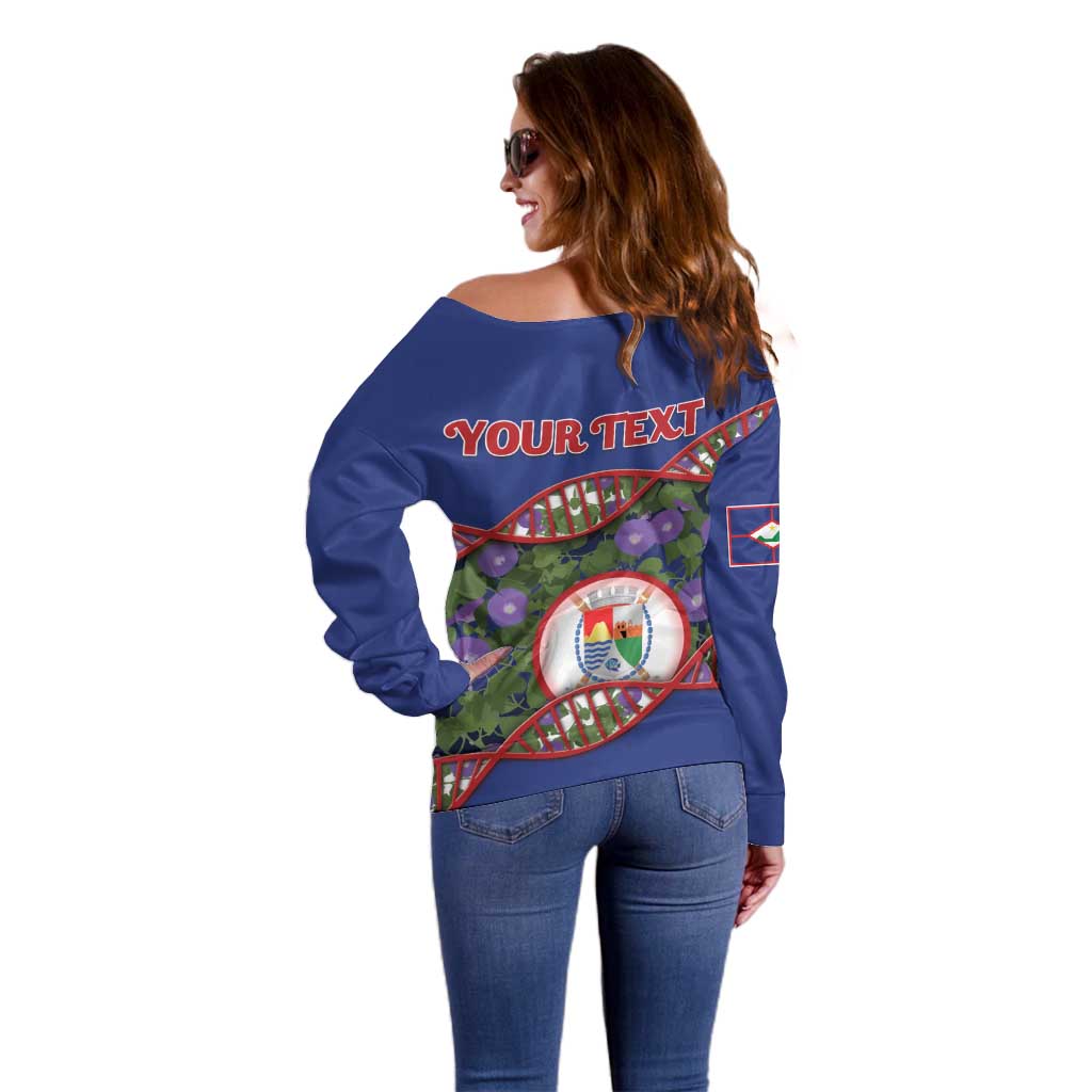 Personalized Sint Eustatius Is In My DNA Off Shoulder Sweater - Wonder Print Shop