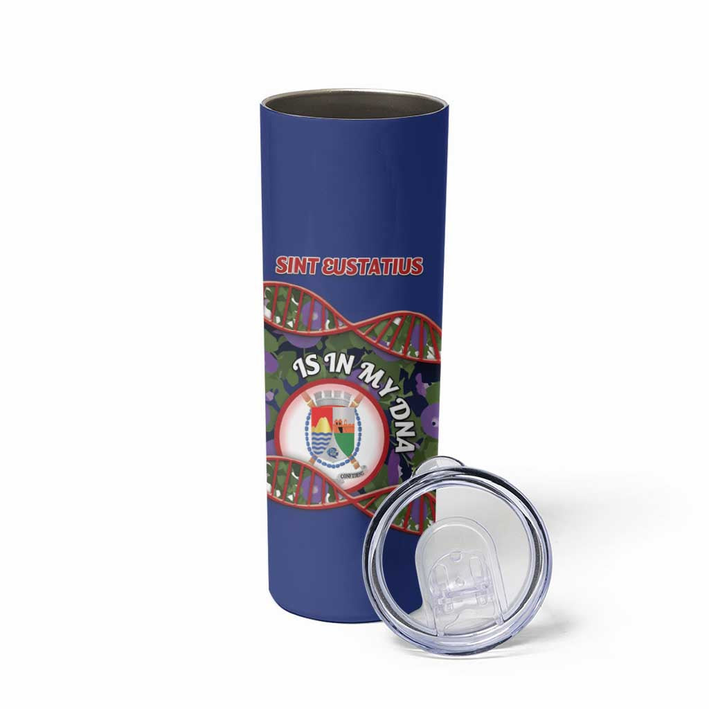Personalized Sint Eustatius Is In My DNA Skinny Tumbler - Wonder Print Shop