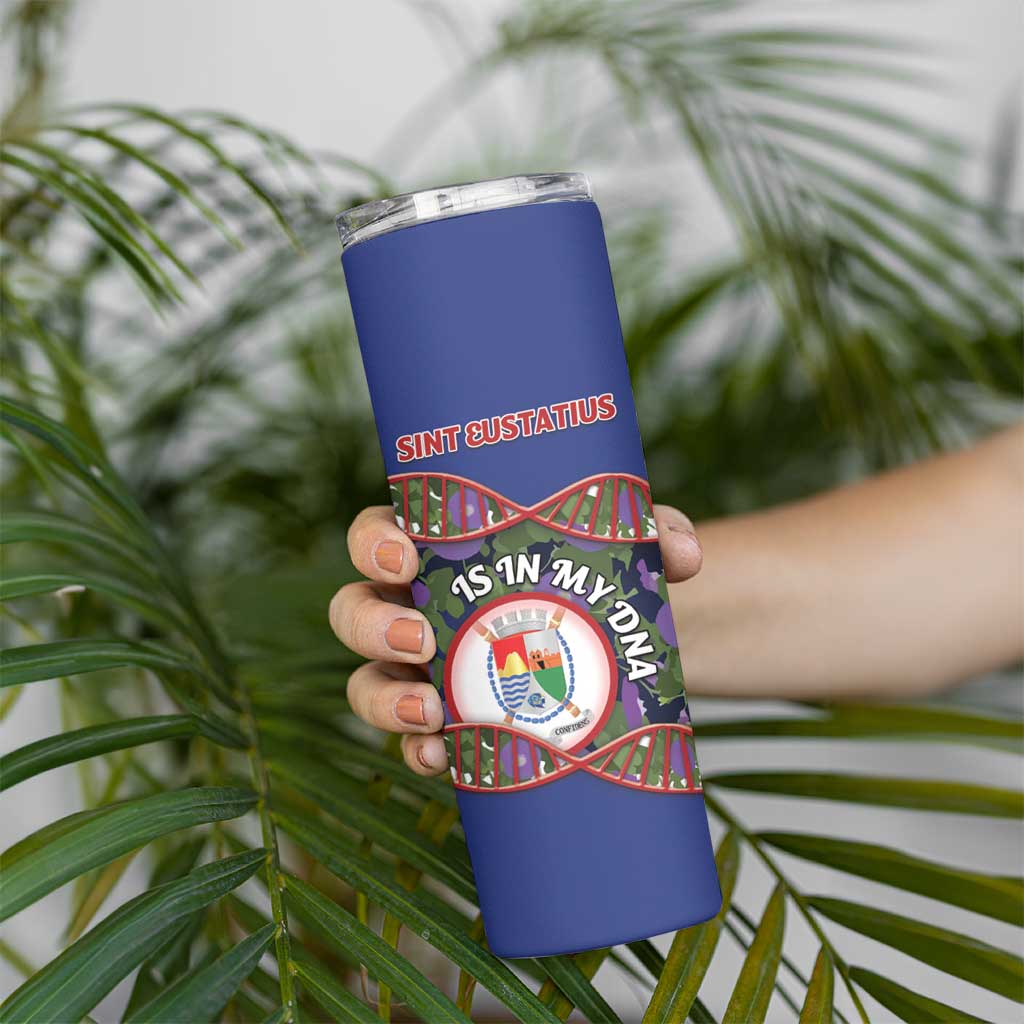 Personalized Sint Eustatius Is In My DNA Skinny Tumbler - Wonder Print Shop