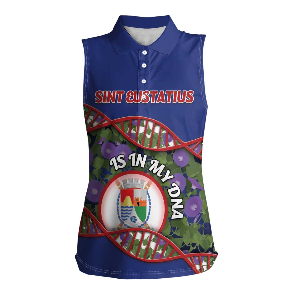 Personalized Sint Eustatius Is In My DNA Women Sleeveless Polo Shirt - Wonder Print Shop