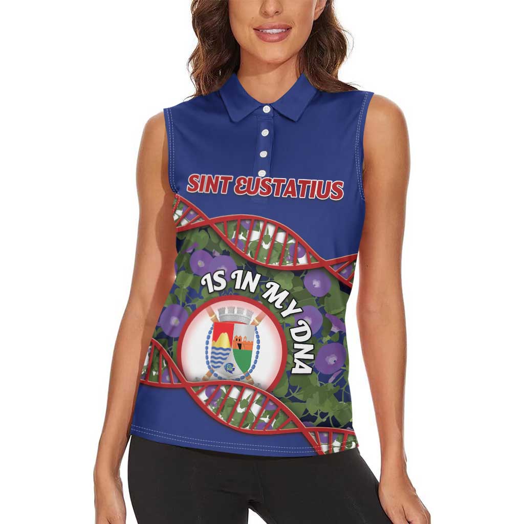 Personalized Sint Eustatius Is In My DNA Women Sleeveless Polo Shirt - Wonder Print Shop