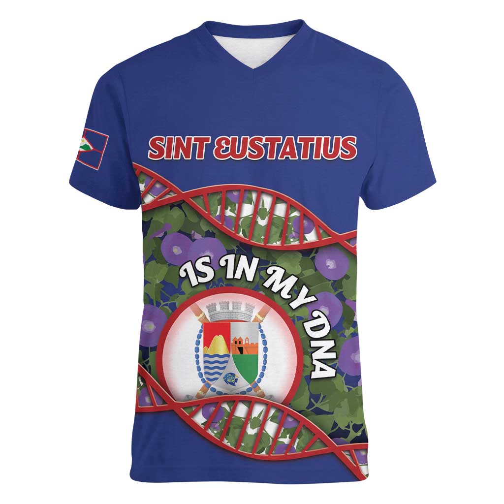 Personalized Sint Eustatius Is In My DNA Women V-Neck T-Shirt - Wonder Print Shop