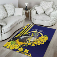 United States Virgin Islands Area Rug Bananaquit Bird With Yellow Sage Flowers - Wonder Print Shop