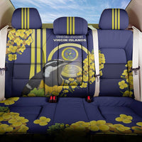 United States Virgin Islands Back Car Seat Cover Bananaquit Bird With Yellow Sage Flowers - Wonder Print Shop