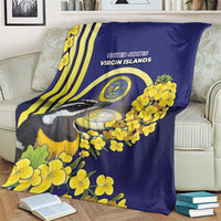 United States Virgin Islands Blanket Bananaquit Bird With Yellow Sage Flowers - Wonder Print Shop
