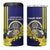Personalized United States Virgin Islands 4 in 1 Can Cooler Tumbler Bananaquit Bird With Yellow Sage Flowers - Wonder Print Shop
