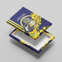 United States Virgin Islands Canvas Wall Art Bananaquit Bird With Yellow Sage Flowers - Wonder Print Shop