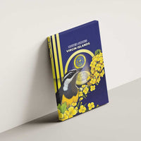 United States Virgin Islands Canvas Wall Art Bananaquit Bird With Yellow Sage Flowers - Wonder Print Shop