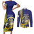 Personalized United States Virgin Islands Couples Matching Short Sleeve Bodycon Dress and Long Sleeve Button Shirt Bananaquit Bird With Yellow Sage Flowers - Wonder Print Shop
