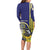 Personalized United States Virgin Islands Family Matching Long Sleeve Bodycon Dress and Hawaiian Shirt Bananaquit Bird With Yellow Sage Flowers - Wonder Print Shop