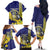 Personalized United States Virgin Islands Family Matching Off The Shoulder Long Sleeve Dress and Hawaiian Shirt Bananaquit Bird With Yellow Sage Flowers - Wonder Print Shop