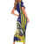 Personalized United States Virgin Islands Family Matching Short Sleeve Bodycon Dress and Hawaiian Shirt Bananaquit Bird With Yellow Sage Flowers - Wonder Print Shop