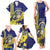 Personalized United States Virgin Islands Family Matching Tank Maxi Dress and Hawaiian Shirt Bananaquit Bird With Yellow Sage Flowers - Wonder Print Shop