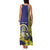 Personalized United States Virgin Islands Family Matching Tank Maxi Dress and Hawaiian Shirt Bananaquit Bird With Yellow Sage Flowers - Wonder Print Shop
