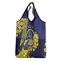 United States Virgin Islands Grocery Bag Bananaquit Bird With Yellow Sage Flowers - Wonder Print Shop