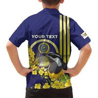 Personalized United States Virgin Islands Hawaiian Shirt Bananaquit Bird With Yellow Sage Flowers - Wonder Print Shop