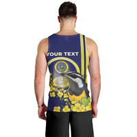 Personalized United States Virgin Islands Men Tank Top Bananaquit Bird With Yellow Sage Flowers - Wonder Print Shop