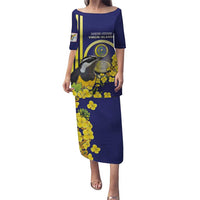 Personalized United States Virgin Islands Puletasi Bananaquit Bird With Yellow Sage Flowers - Wonder Print Shop