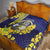 United States Virgin Islands Quilt Bananaquit Bird With Yellow Sage Flowers - Wonder Print Shop