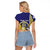Personalized United States Virgin Islands Raglan Cropped T Shirt Bananaquit Bird With Yellow Sage Flowers - Wonder Print Shop
