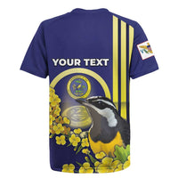 Personalized United States Virgin Islands Rugby Jersey Bananaquit Bird With Yellow Sage Flowers - Wonder Print Shop