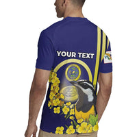 Personalized United States Virgin Islands Rugby Jersey Bananaquit Bird With Yellow Sage Flowers - Wonder Print Shop