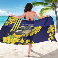 United States Virgin Islands Sarong Bananaquit Bird With Yellow Sage Flowers - Wonder Print Shop