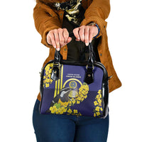 United States Virgin Islands Shoulder Handbag Bananaquit Bird With Yellow Sage Flowers - Wonder Print Shop