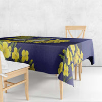 United States Virgin Islands Tablecloth Bananaquit Bird With Yellow Sage Flowers - Wonder Print Shop