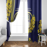 United States Virgin Islands Window Curtain Bananaquit Bird With Yellow Sage Flowers - Wonder Print Shop