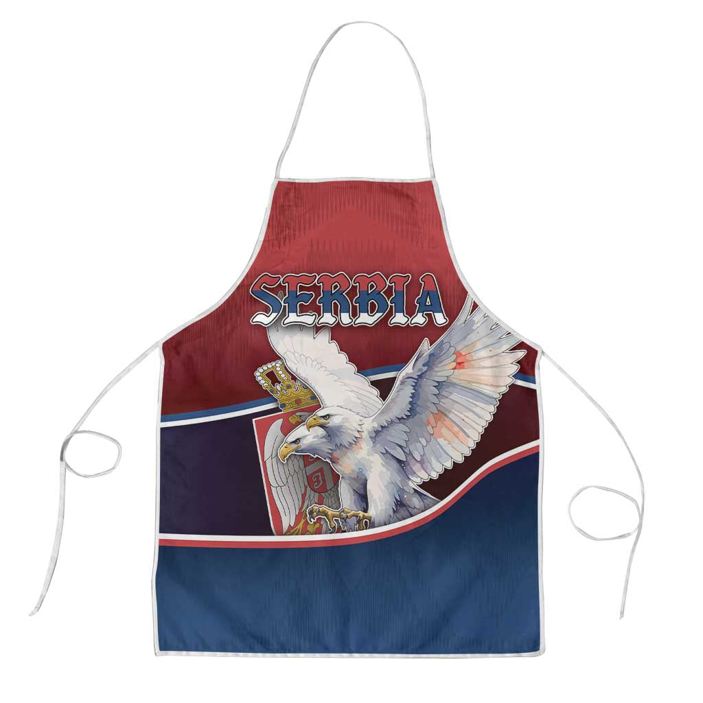 Serbia Apron White Double Headed Eagle With Coat Of Arms - Wonder Print Shop