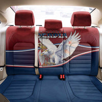 Serbia Back Car Seat Cover White Double Headed Eagle With Coat Of Arms - Wonder Print Shop