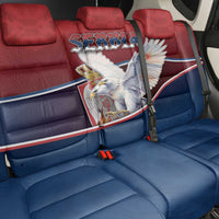 Serbia Back Car Seat Cover White Double Headed Eagle With Coat Of Arms - Wonder Print Shop