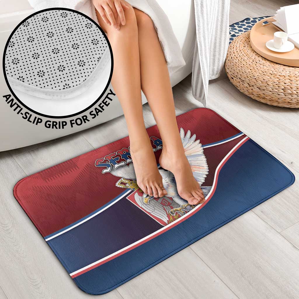 Serbia Bathroom Set White Double Headed Eagle With Coat Of Arms - Wonder Print Shop