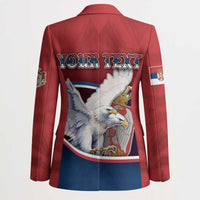 Personalized Serbia Blazer White Double Headed Eagle With Coat Of Arms - Wonder Print Shop
