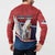 Personalized Serbia Button Sweatshirt White Double Headed Eagle With Coat Of Arms - Wonder Print Shop