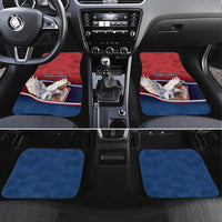 Serbia Car Mats White Double Headed Eagle With Coat Of Arms - Wonder Print Shop