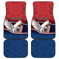 Serbia Car Mats White Double Headed Eagle With Coat Of Arms - Wonder Print Shop
