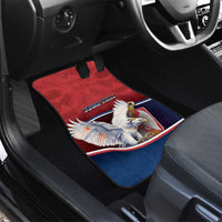 Serbia Car Mats White Double Headed Eagle With Coat Of Arms - Wonder Print Shop