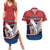 Personalized Serbia Couples Matching Summer Maxi Dress and Hawaiian Shirt White Double Headed Eagle With Coat Of Arms - Wonder Print Shop