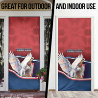 Serbia Door Cover White Double Headed Eagle With Coat Of Arms - Wonder Print Shop