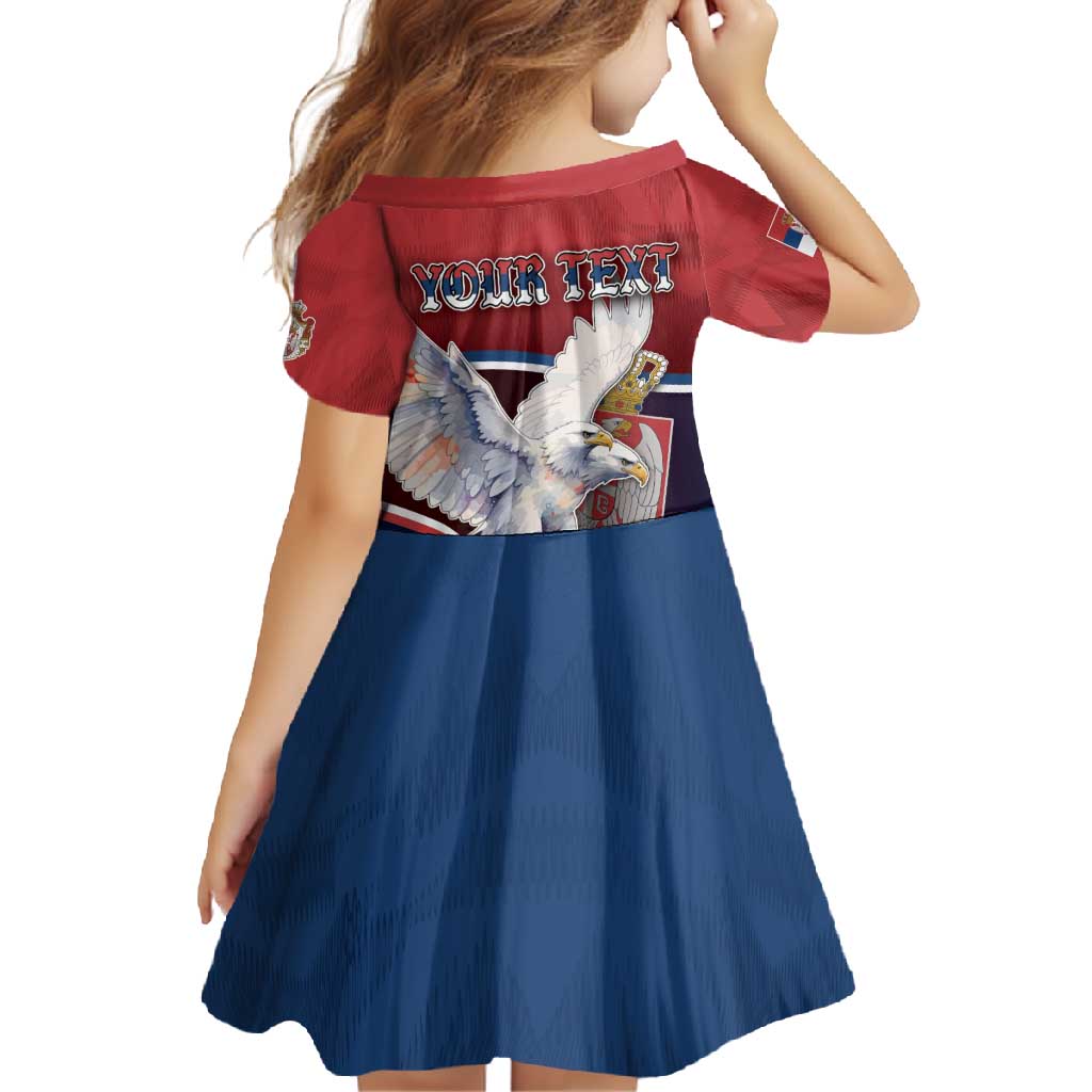 Personalized Serbia Family Matching Mermaid Dress and Hawaiian Shirt White Double Headed Eagle With Coat Of Arms - Wonder Print Shop