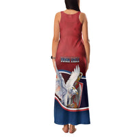 Personalized Serbia Family Matching Tank Maxi Dress and Hawaiian Shirt White Double Headed Eagle With Coat Of Arms - Wonder Print Shop