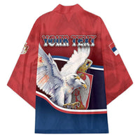 Personalized Serbia Kimono White Double Headed Eagle With Coat Of Arms - Wonder Print Shop