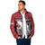 Personalized Serbia Padded Jacket White Double Headed Eagle With Coat Of Arms - Wonder Print Shop