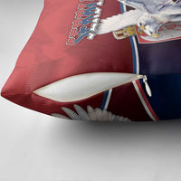 Serbia Pillow Cover White Double Headed Eagle With Coat Of Arms - Wonder Print Shop