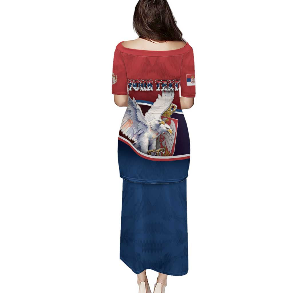 Personalized Serbia Puletasi White Double Headed Eagle With Coat Of Arms - Wonder Print Shop