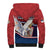 Personalized Serbia Sherpa Hoodie White Double Headed Eagle With Coat Of Arms - Wonder Print Shop