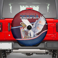 Serbia Spare Tire Cover White Double Headed Eagle With Coat Of Arms - Wonder Print Shop